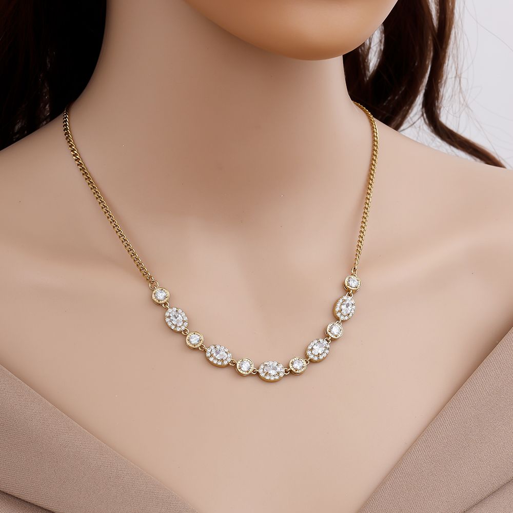 Dottilove 40cm Perfect Diamonds In Chain Edelstahl Halskette