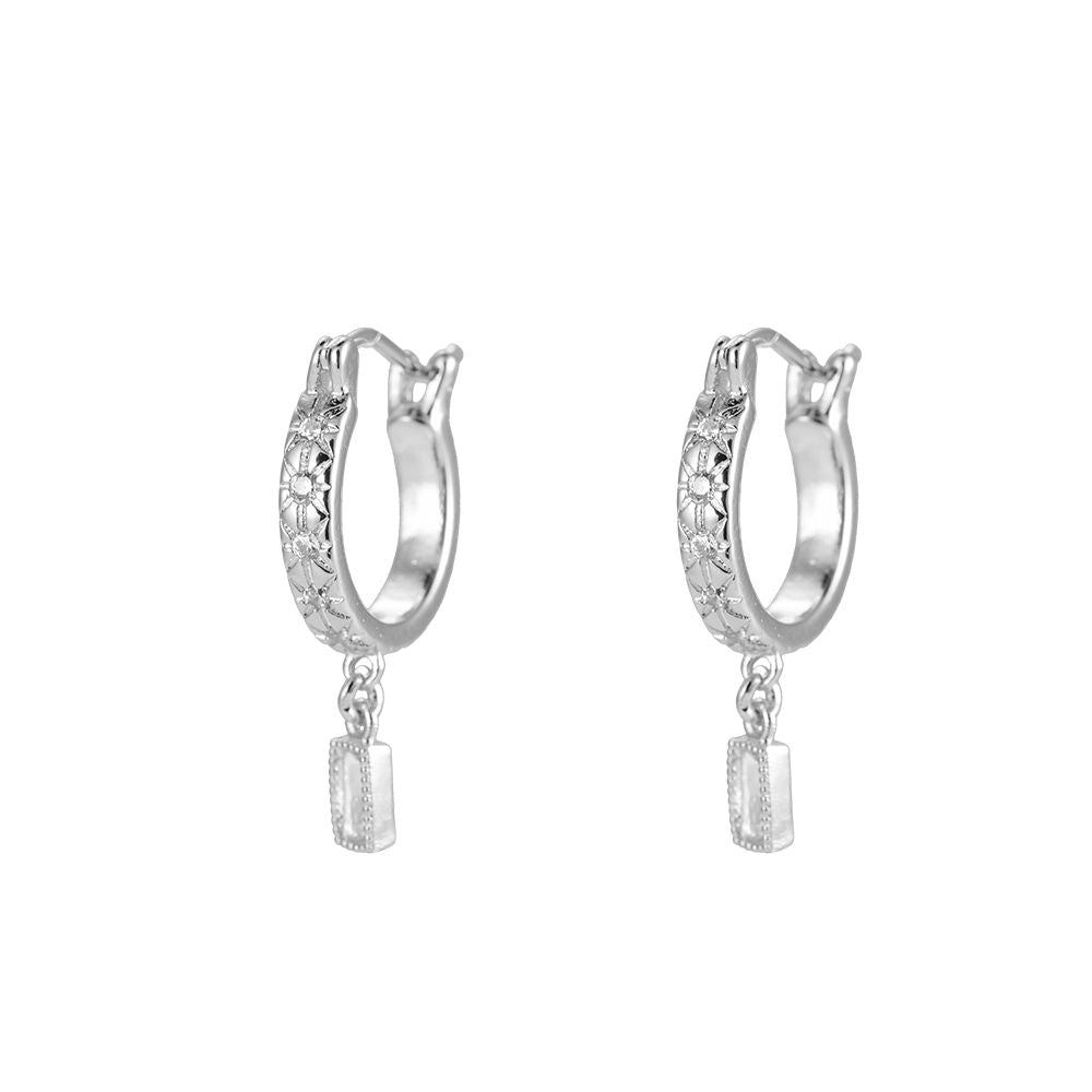 Dottilove Sparking Hoop & Cube Ohrringe