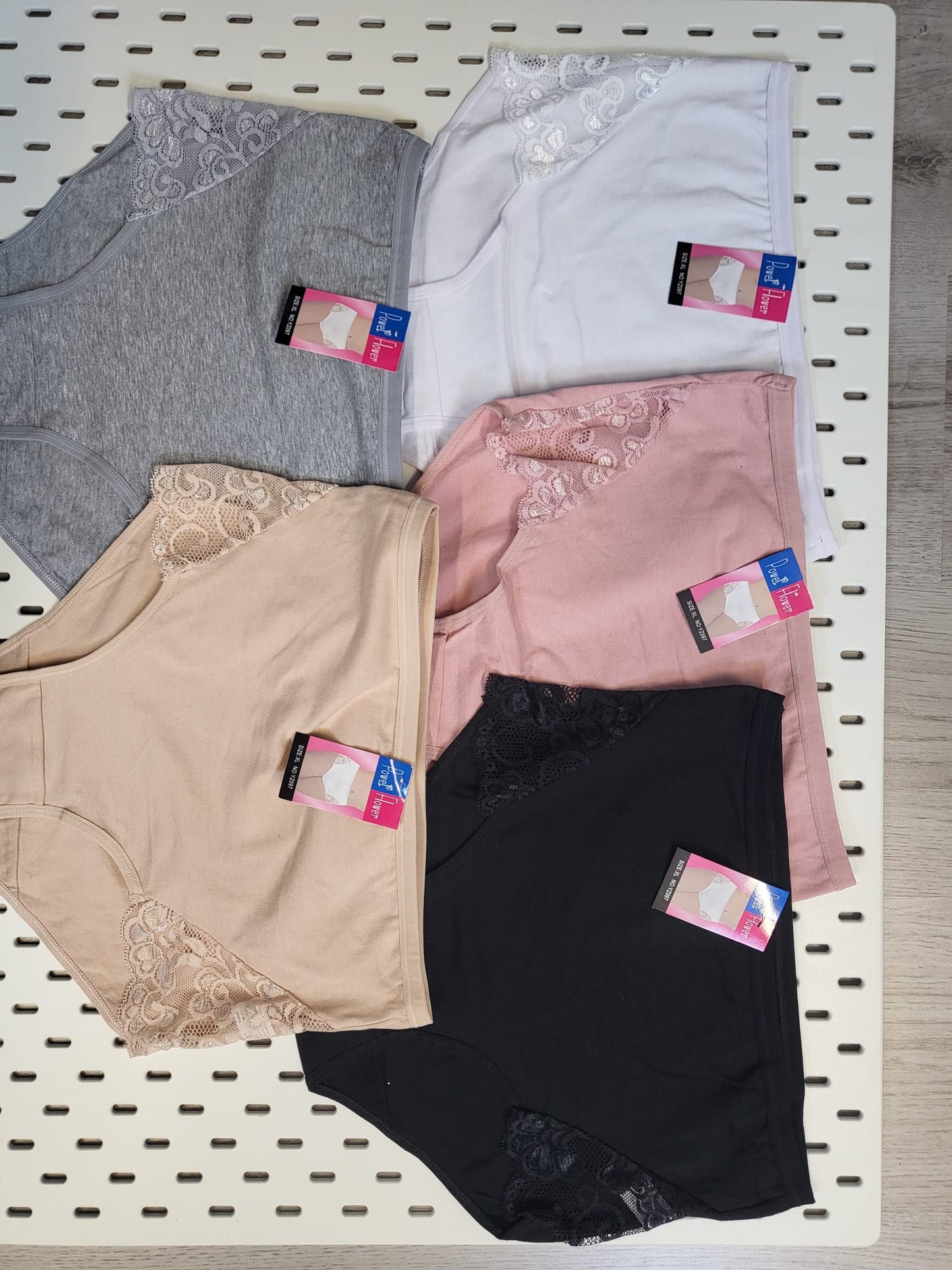 Bequemer Baumwoll-Slip mit seitlicher Spitze XL-4XL