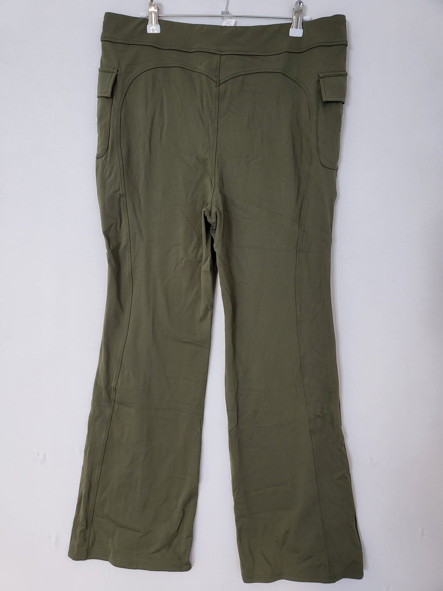 Halara Hose mit Schlag Legginsstoff, Grün 046 & Grau 052, Cargo Optik Gr XL