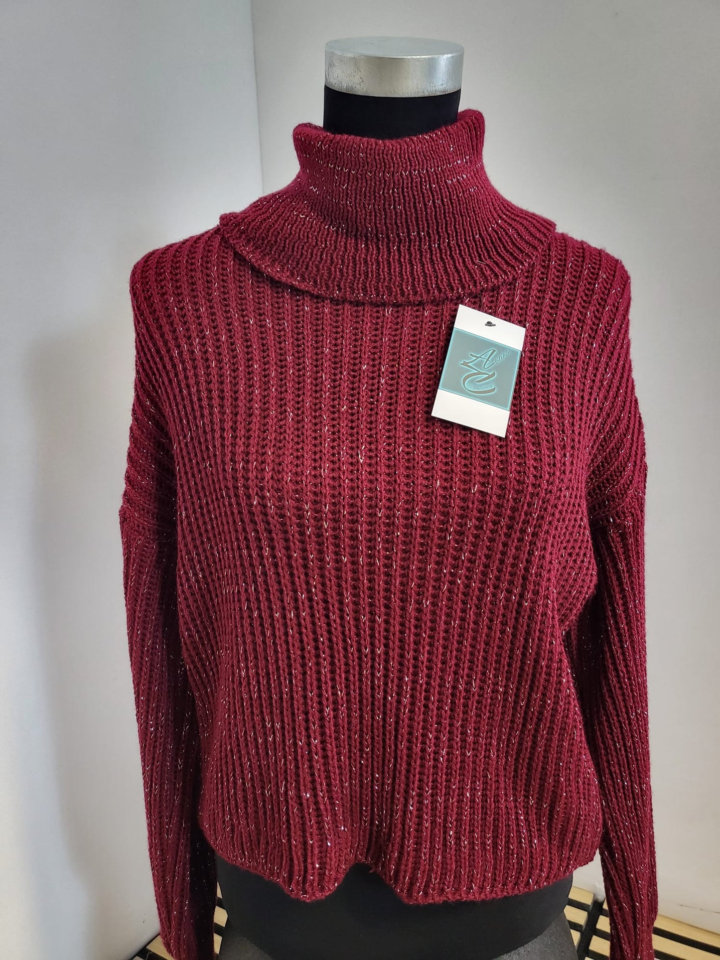 ✨ Glitzernder Rollkragen-Strickpullover ✨