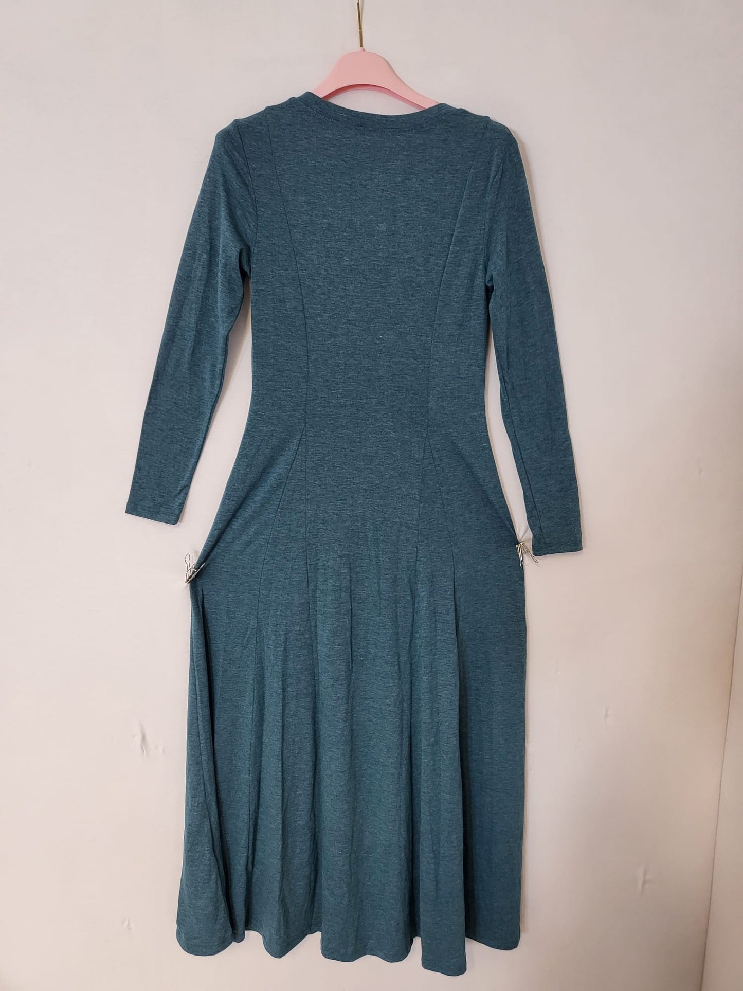Halara Langarmkleid, Gr S, Petrol 029