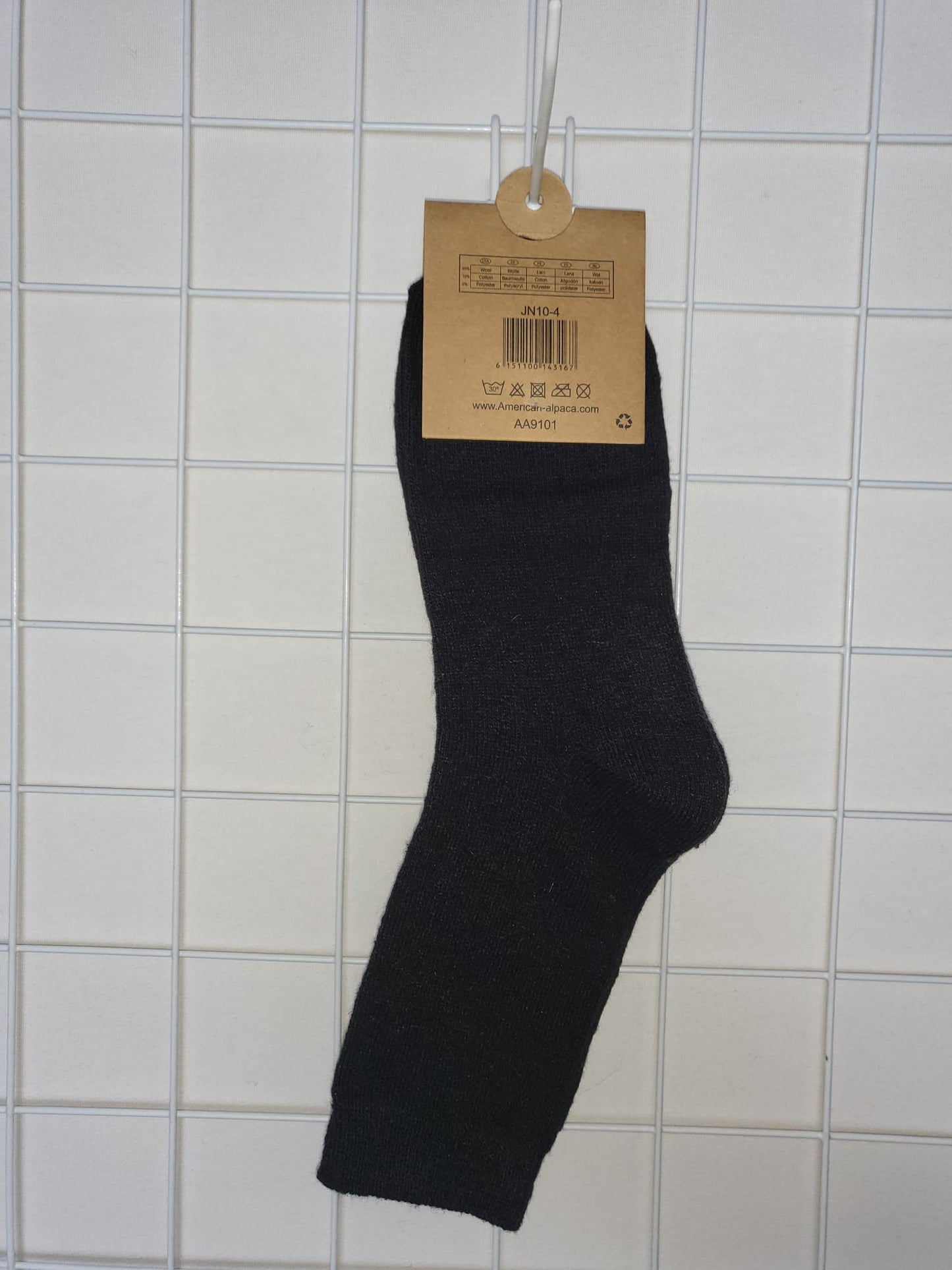 🧦 Alpaka-Herrensocken – Schwarz | Warm, edel & langlebig