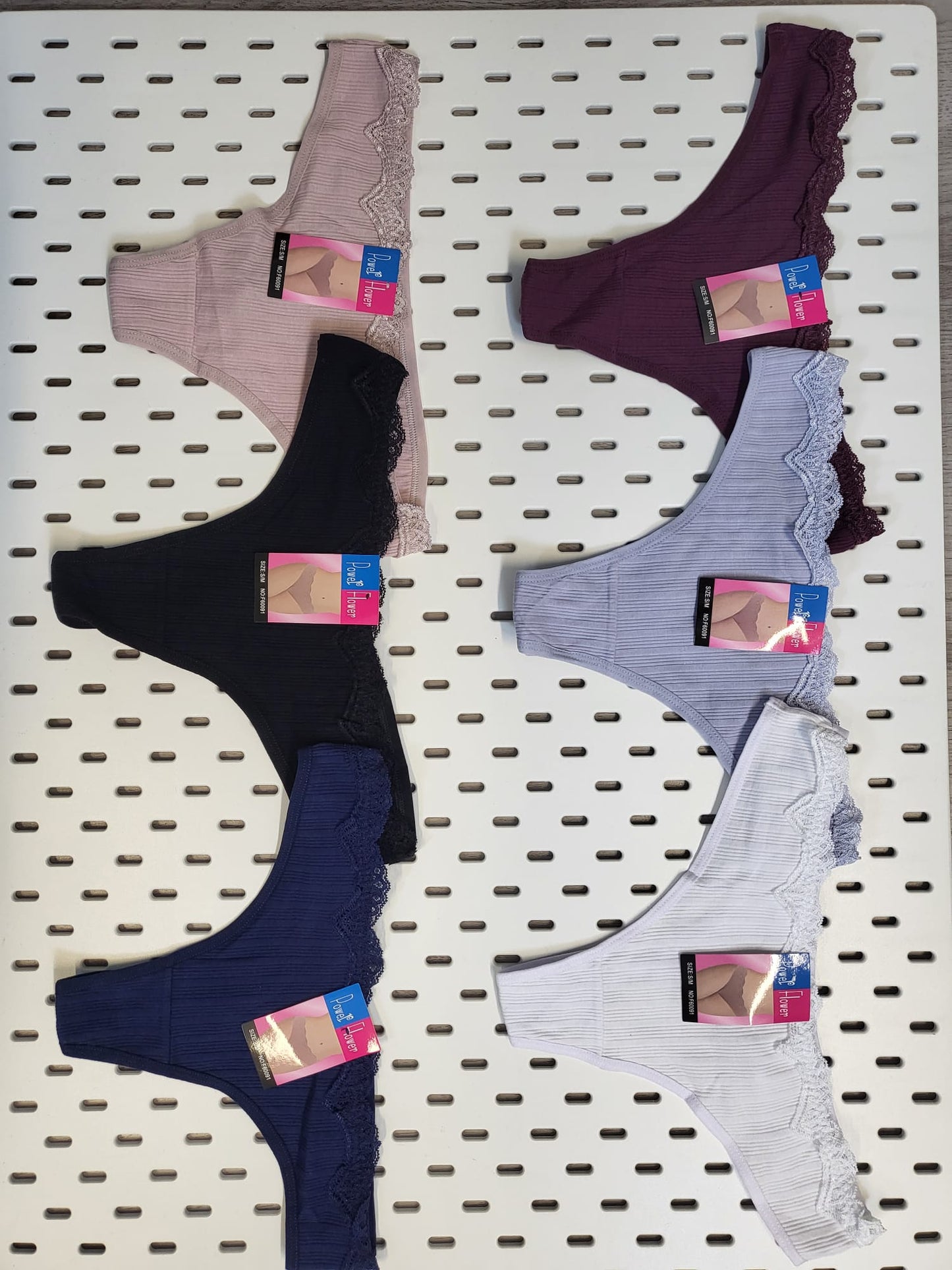 Damen-Slip 95% -Baumwolle 5% Elastan – Komfort femininer Spitzenrand S/M L/XL