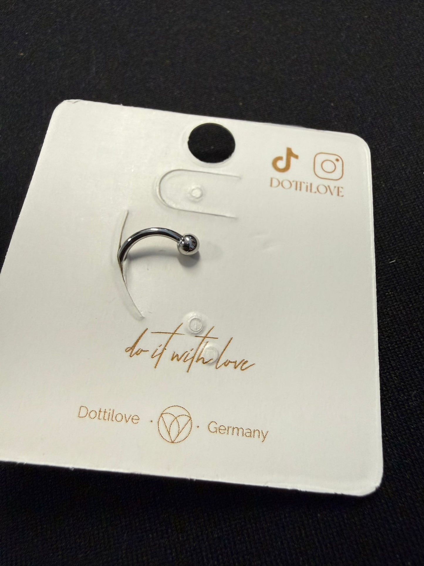 Dottilove Piercing 0,7 mm Versilbert Zirkonia