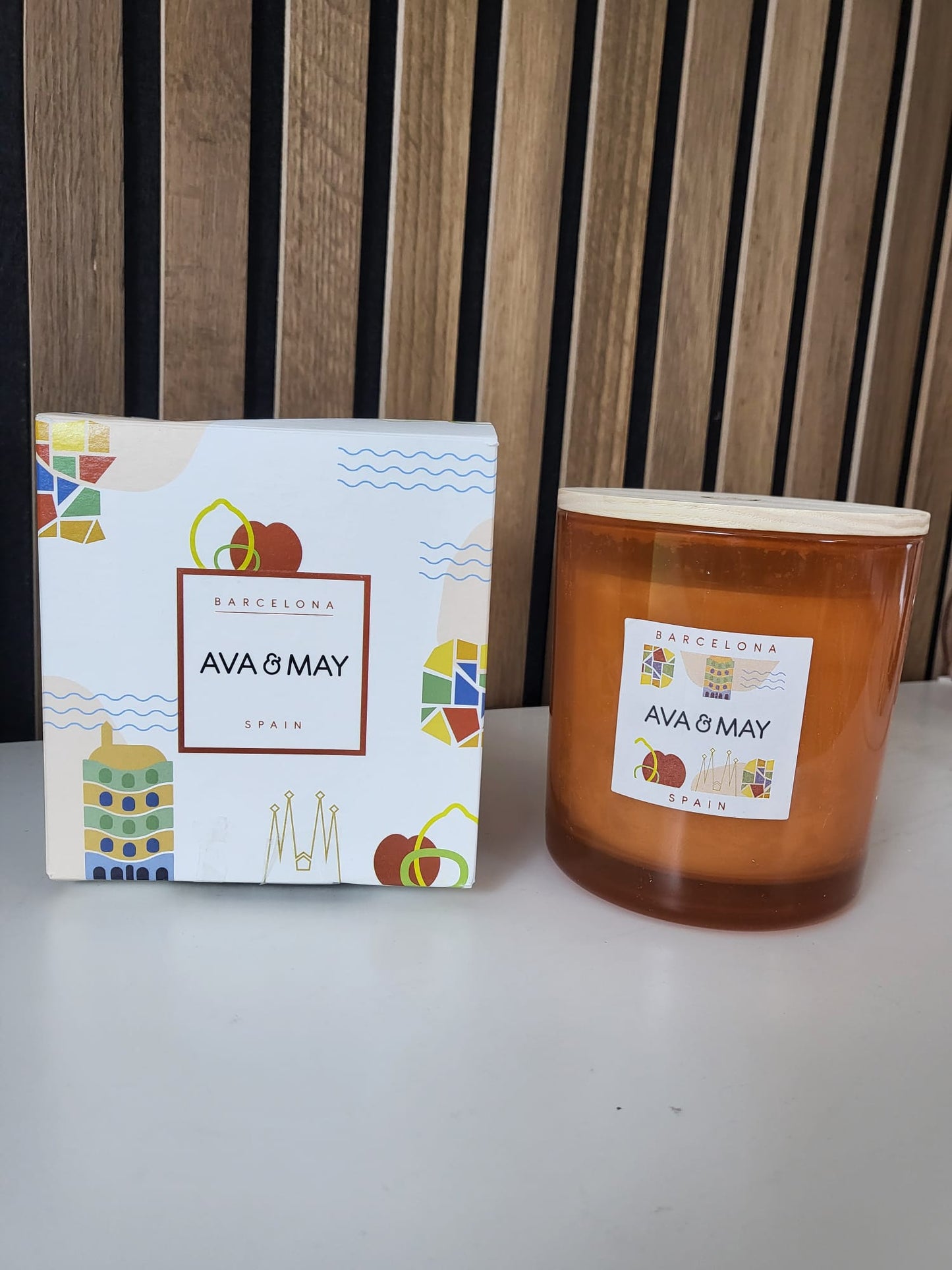 Ava & May B-Ware Kerze Groß Barcelona Spain