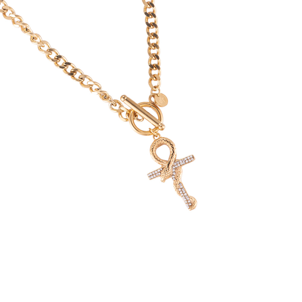 Dottilove Kruzifix Snake T Casp Kette