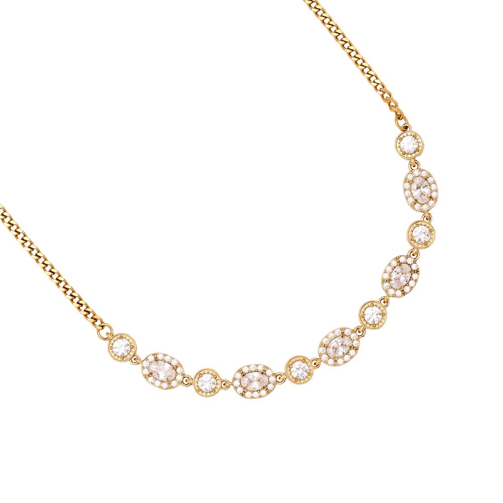 Dottilove 40cm Perfect Diamonds In Chain Edelstahl Halskette