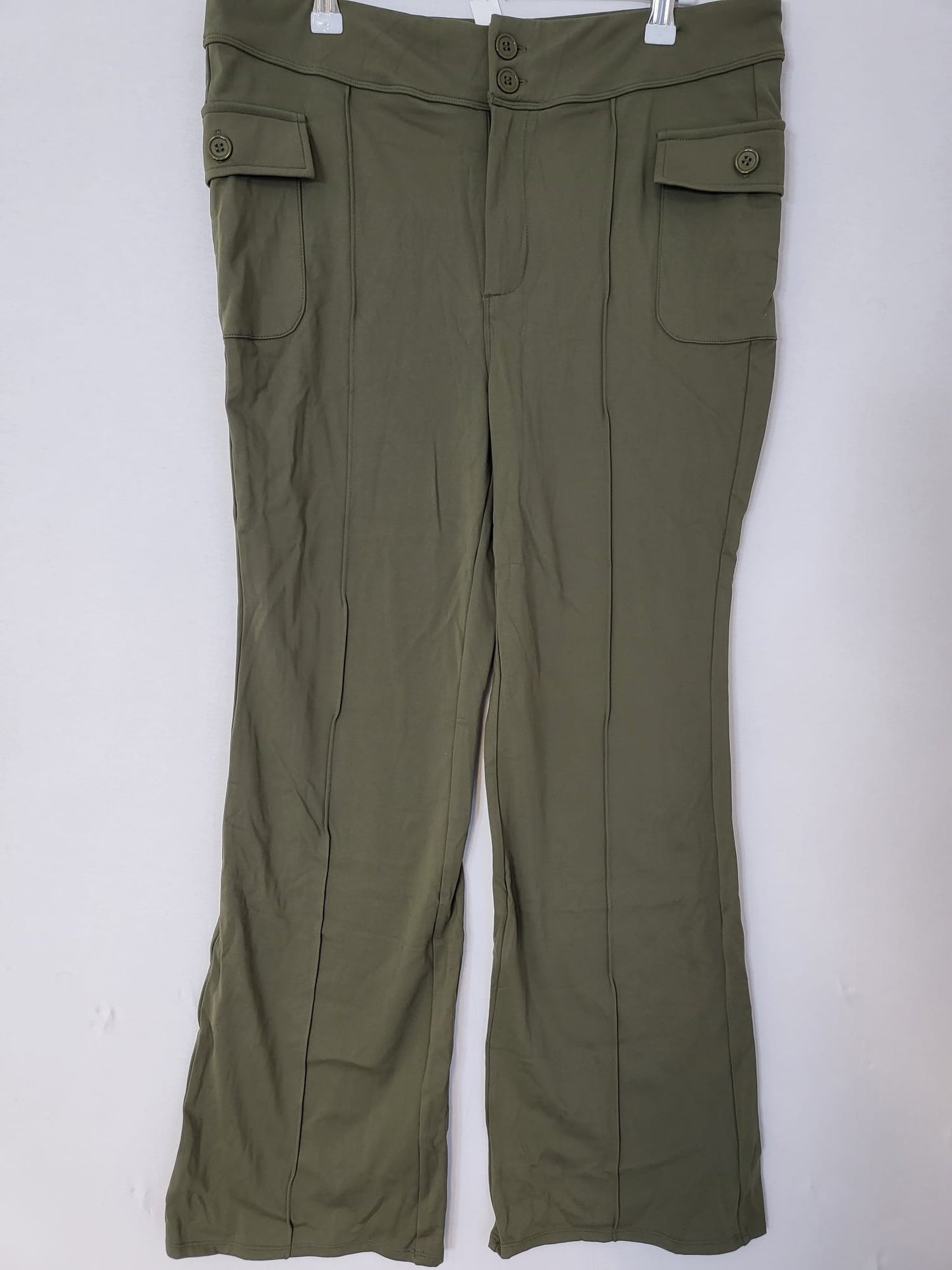 Halara Hose mit Schlag Legginsstoff, Grün 046 & Grau 052, Cargo Optik Gr XL