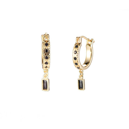 Dottilove Sparking Hoop & Cube Ohrringe