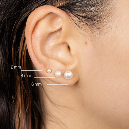 Dottilove 8mm Simple Fresh Water Pearl Ohrstecker