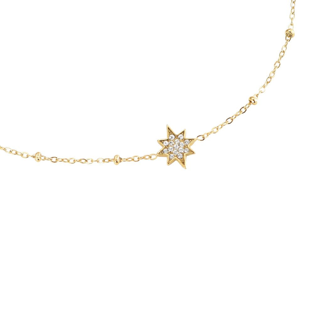 Dottilove Singular Caltrop Fußkette vergoldet