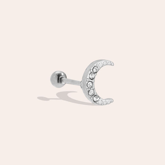 Dottilove 8mm Diamond Moon Edelstahl Piercing