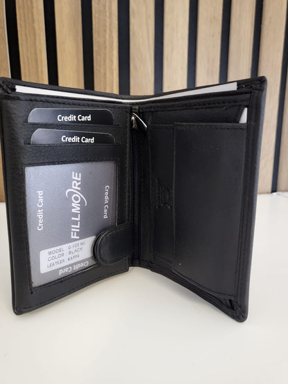 Echtleder Herrenportemonnaie RFID SECURE Schwarz