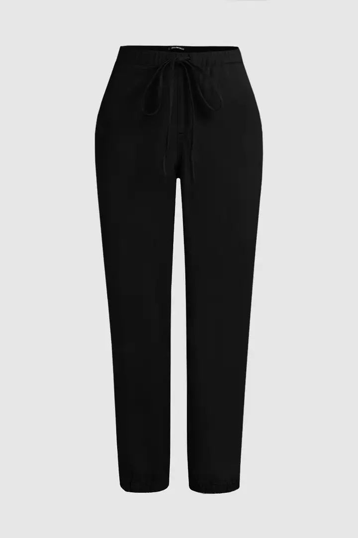 Kurzgeschnittener Jogger Türkis Gr L   Tasche, Kordelzug mit gummibund am Bein  050