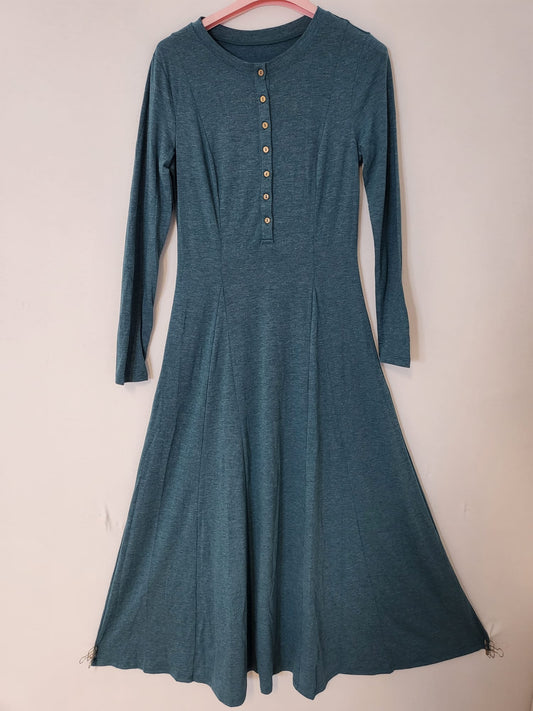 Halara Langarmkleid, Gr S, Petrol 029