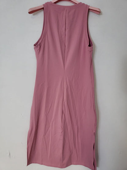 Halara Kleid Rosa, Ärmellos,mit Schlitzen an den Seiten Gr S 030