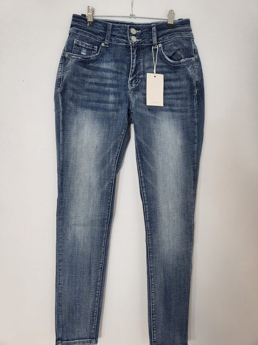 Flamingo JEans mit Waschung, cut outs,Skinny Gr S 027