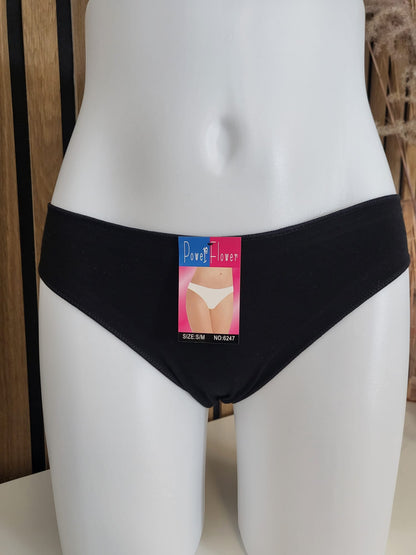Damen-Slip aus 95% Baumwolle 5% Elasthan – Bequemer Alltags-Slip S/M  L/XL