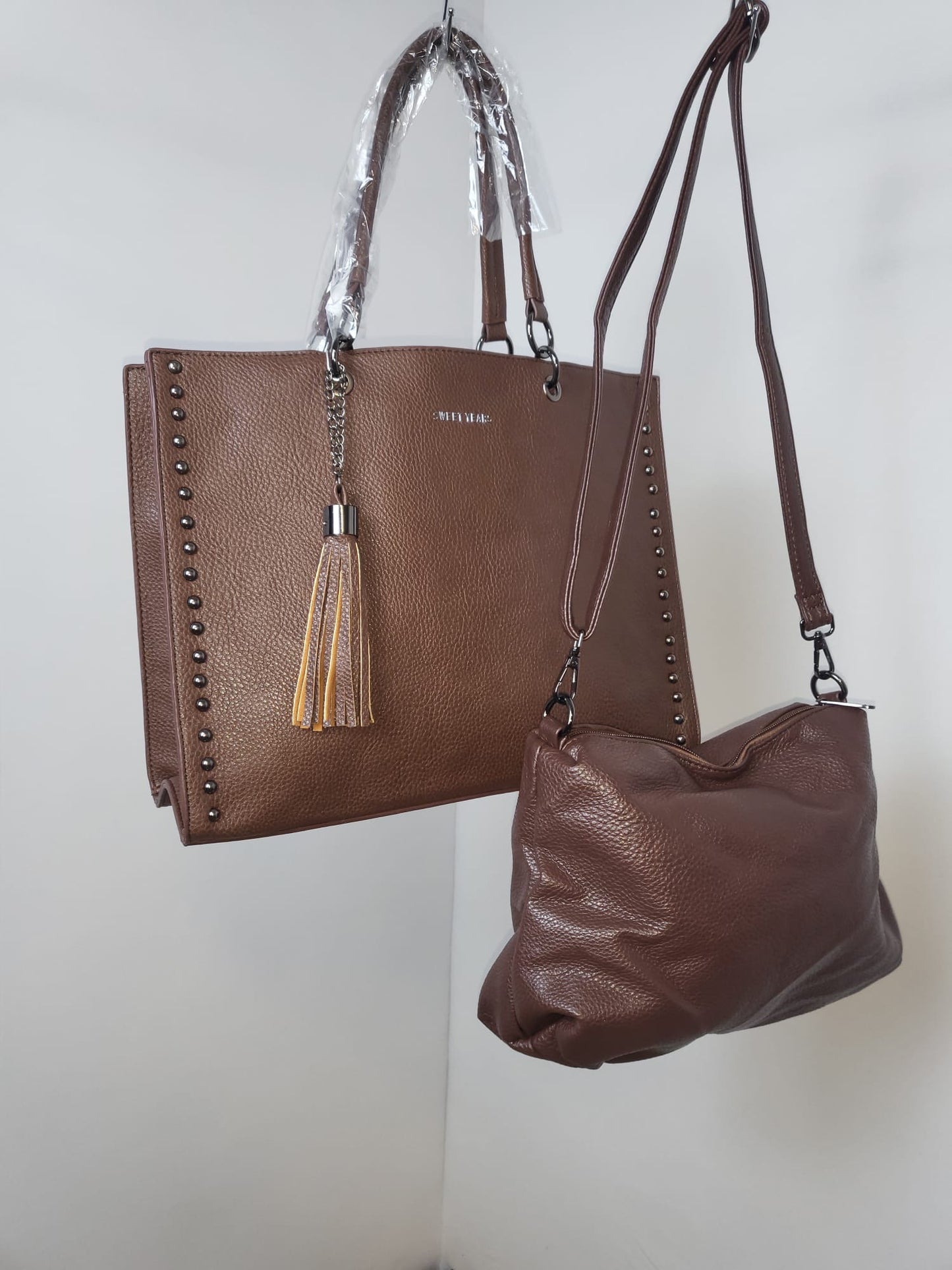 👜 Stylische Kunstledertasche mit passender kleiner Tasche – modern, praktisch & edel zugleich