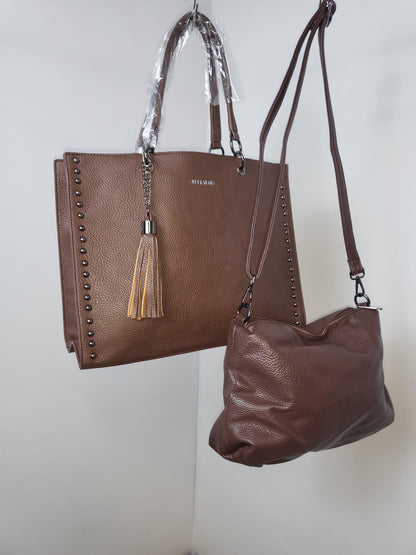 👜 Stylische Kunstledertasche mit passender kleiner Tasche – modern, praktisch & edel zugleich