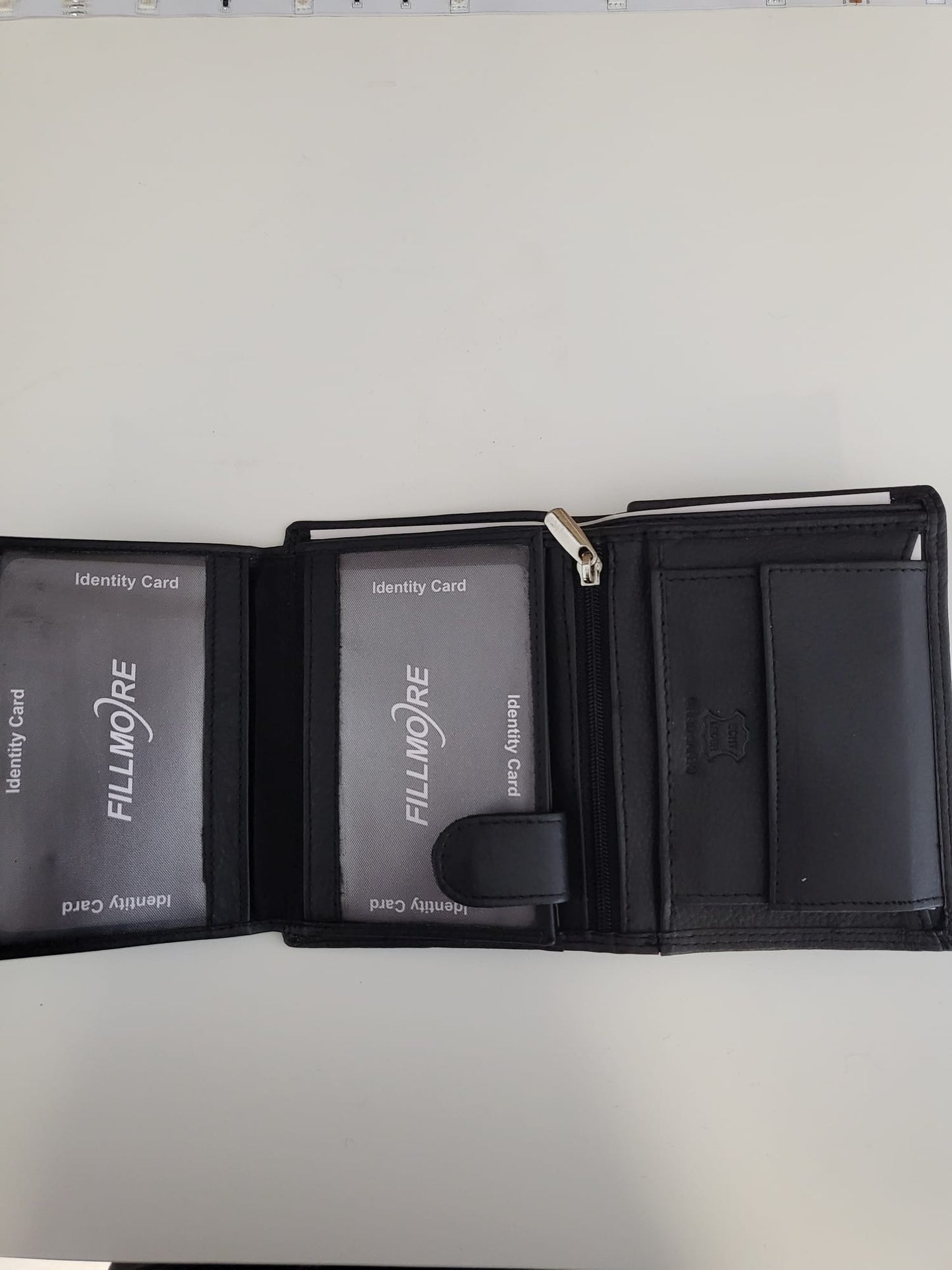 Echtleder Herrenportemonnaie RFID SECURE Schwarz