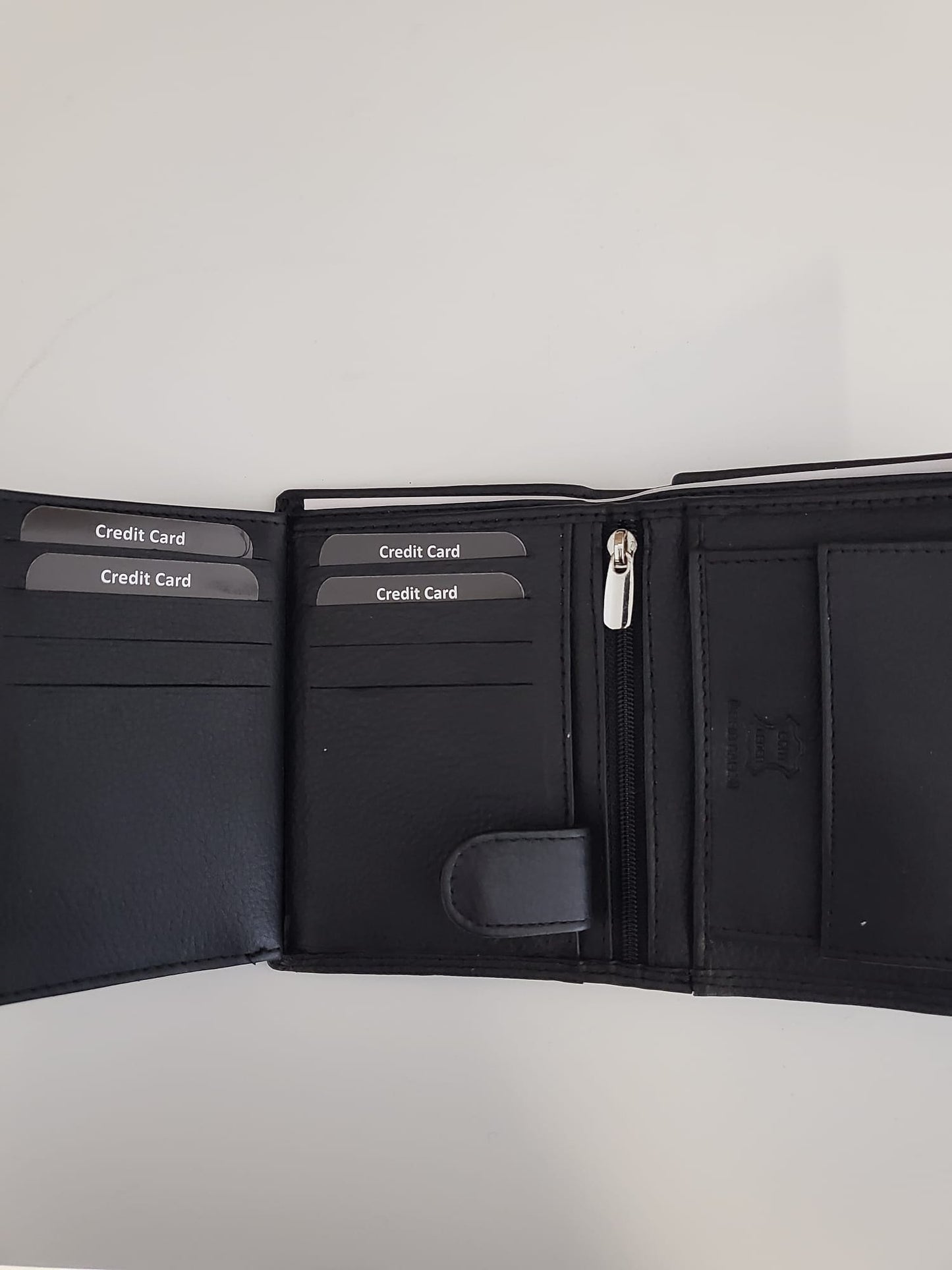 Echtleder Herrenportemonnaie RFID SECURE Schwarz