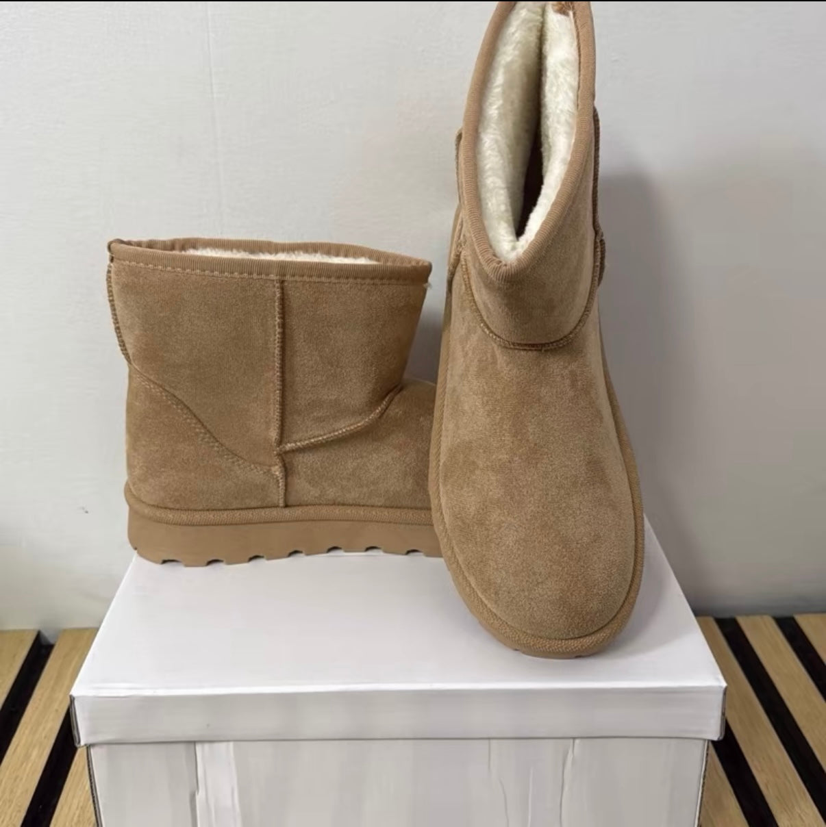 Gefütterte Winter-Boots in Camel – Weich, Warm & Stylisch