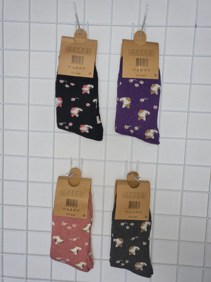 🧦 Dicke Alpaka-Socken mit Katzenmotiv – warm, weich & einfach zum Schnurren 😻