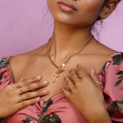 Dottilove Kruzifix Snake T Casp Kette