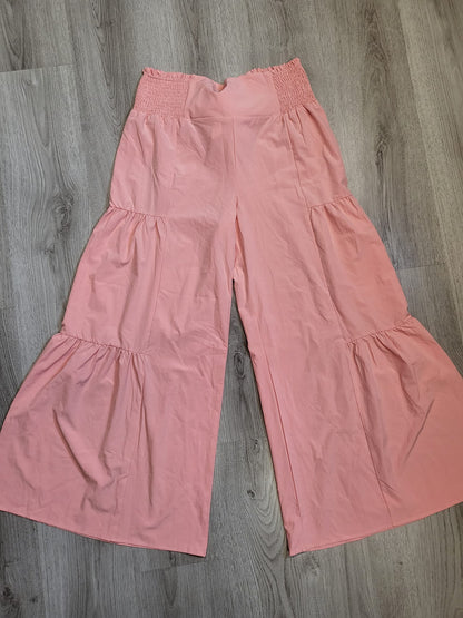 Halara Luftige weite Hose mit Schleife Peach Gr L 057