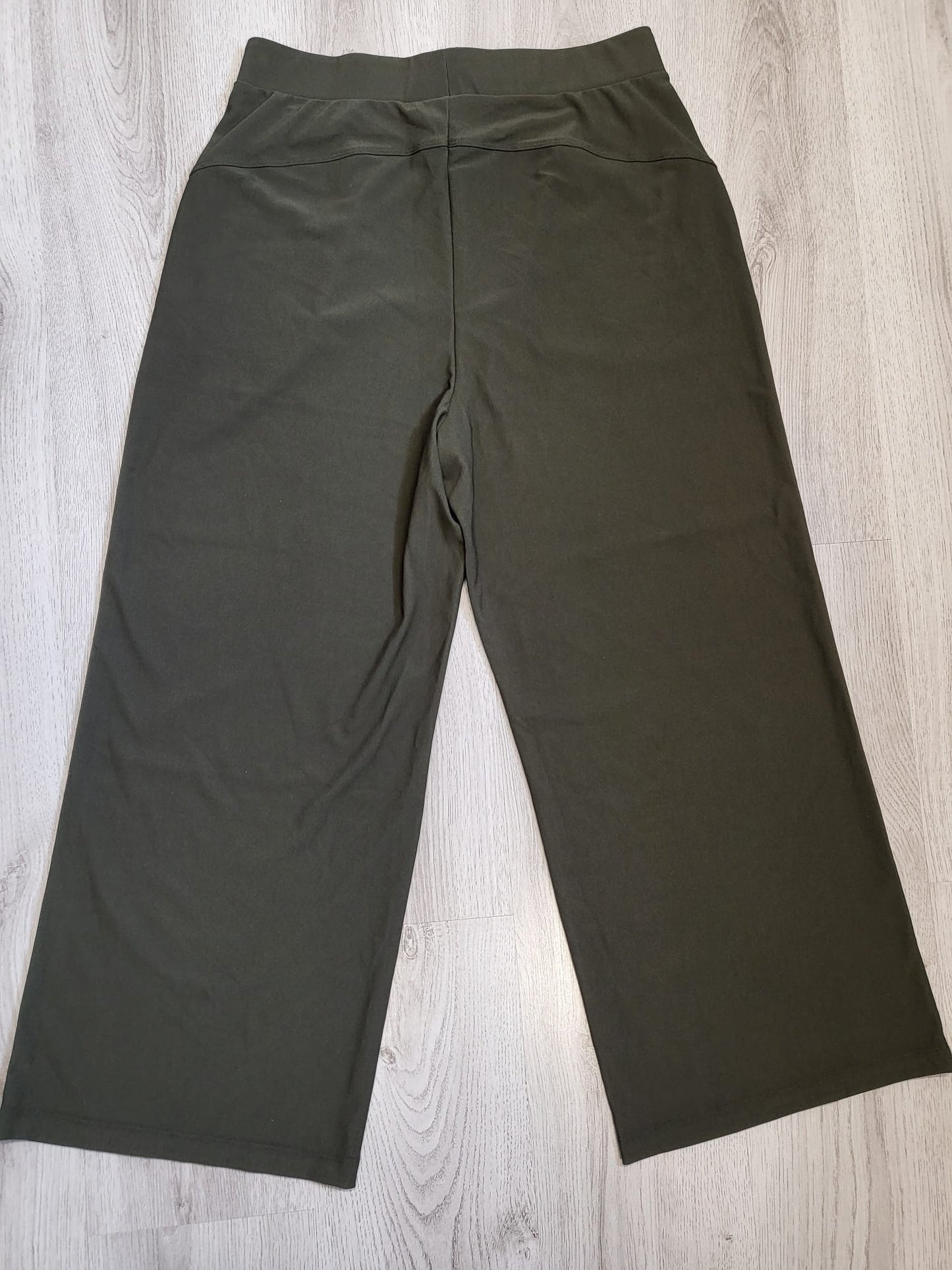 Halara Gerippte Business Hose,Khaki, weites Bein Gr L Petiet 059