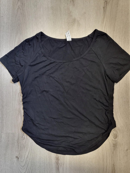 Halara Crop Shirt, abgerundet, mit Raffung an den Seiten Gr L 064