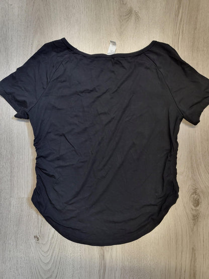 Halara Crop Shirt, abgerundet, mit Raffung an den Seiten Gr L 064