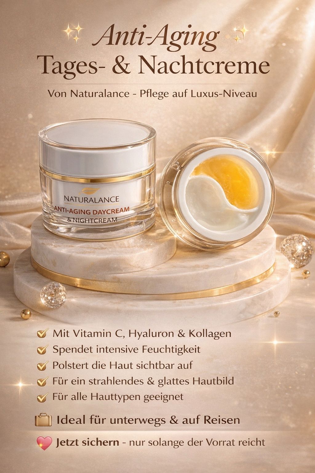 Naturalance Anti-Aging Tages(15ml)- Nachtcreme(15ml) - (2in1)