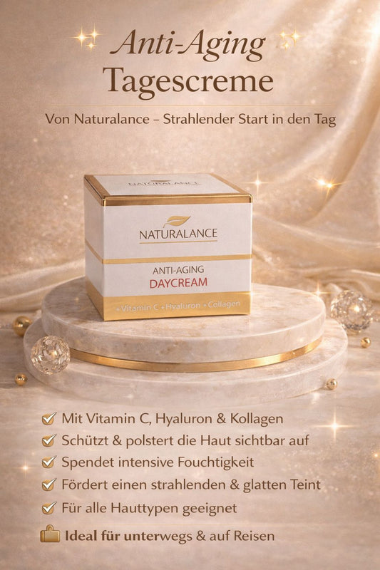 Naturalance Anti-Age Tagescreme 50ml pflegt und regeneriert Ihre Haut und hilft der Hautalterung effektiv entgegenzuwirken. Für alle Hauttypen geeignet.