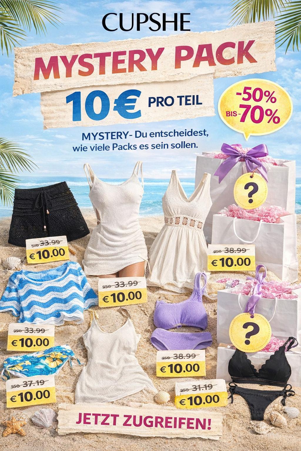✨ CUPSHE MYSTERY PACK – Dein Überraschungs-Deal! ✨