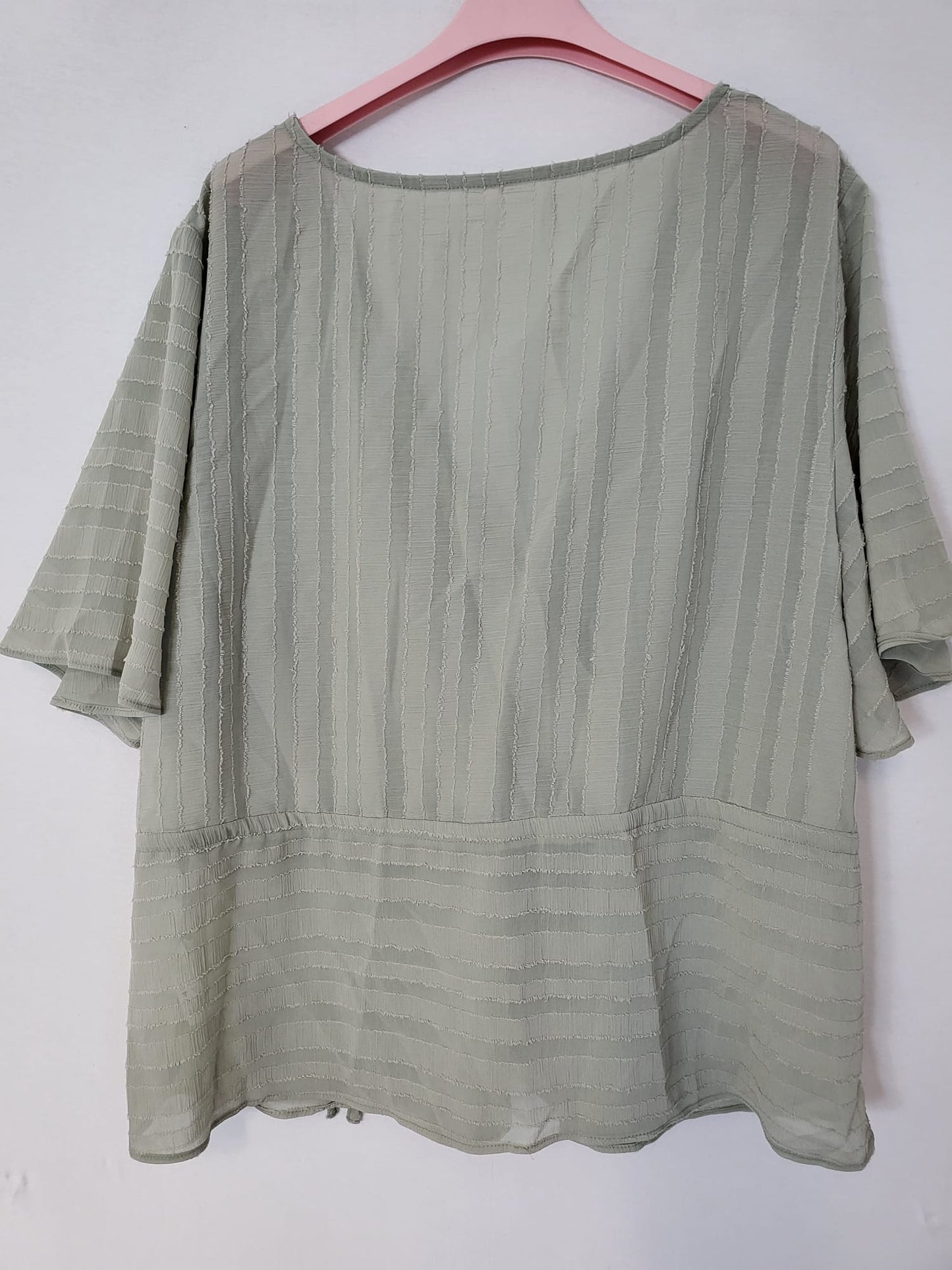 Halara Bluse Mint, mit V Ausschnitt Gr XL 051 054