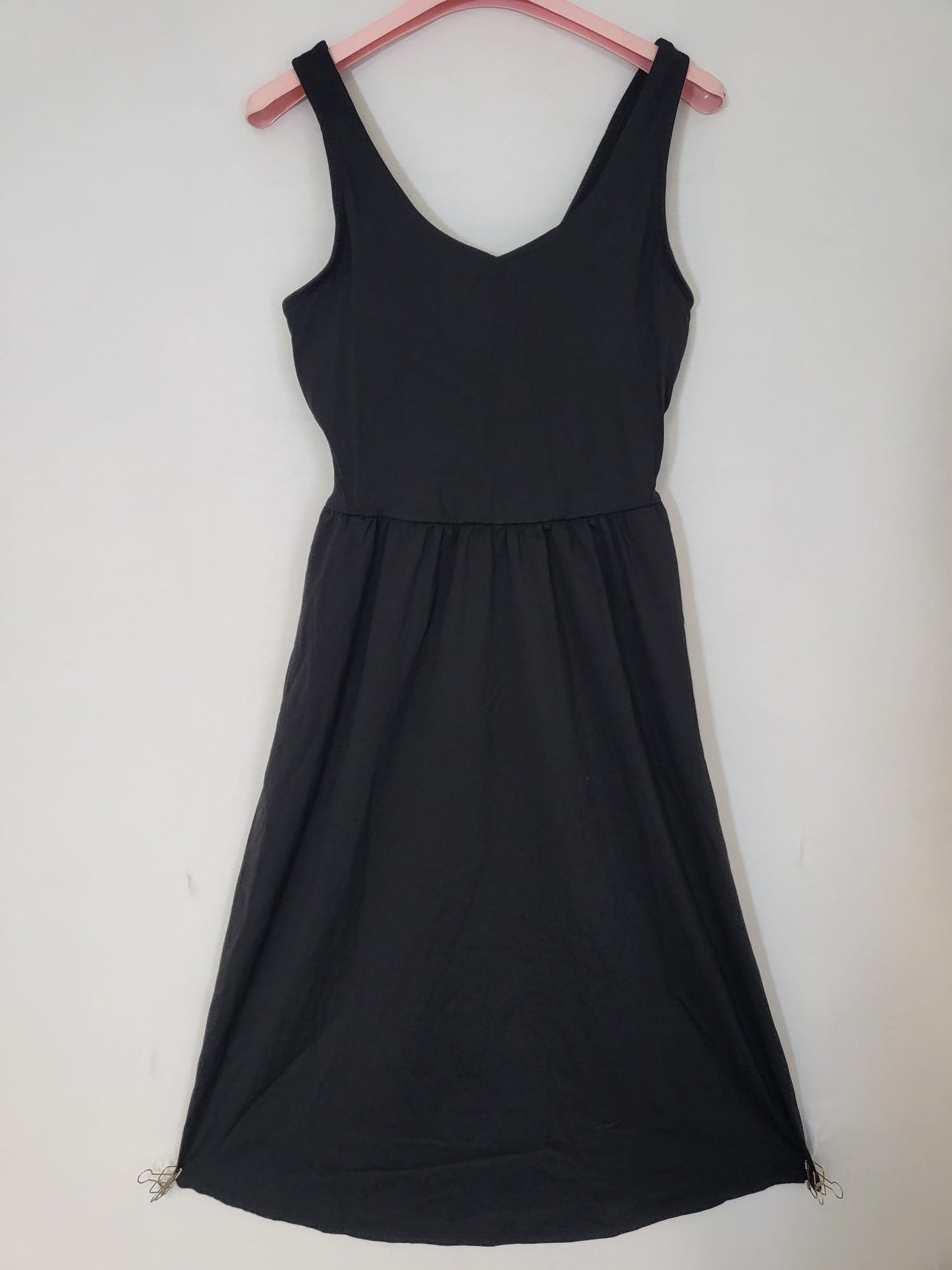 Halara Kleid lang,ohne Hose,Schwarz mit Cups Gr S 035