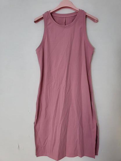 Halara Kleid Rosa, Ärmellos,mit Schlitzen an den Seiten Gr S 030