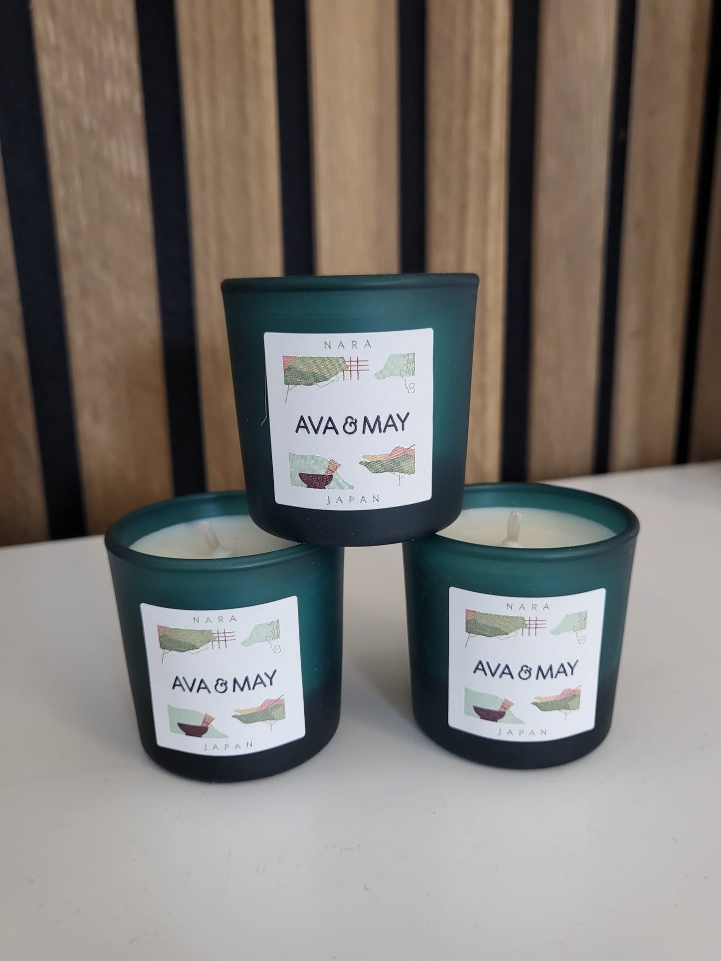 AVA & MAY Duftkerze — Mini Größe (ca. 7 Stunden) — B-Ware Nara-Japan