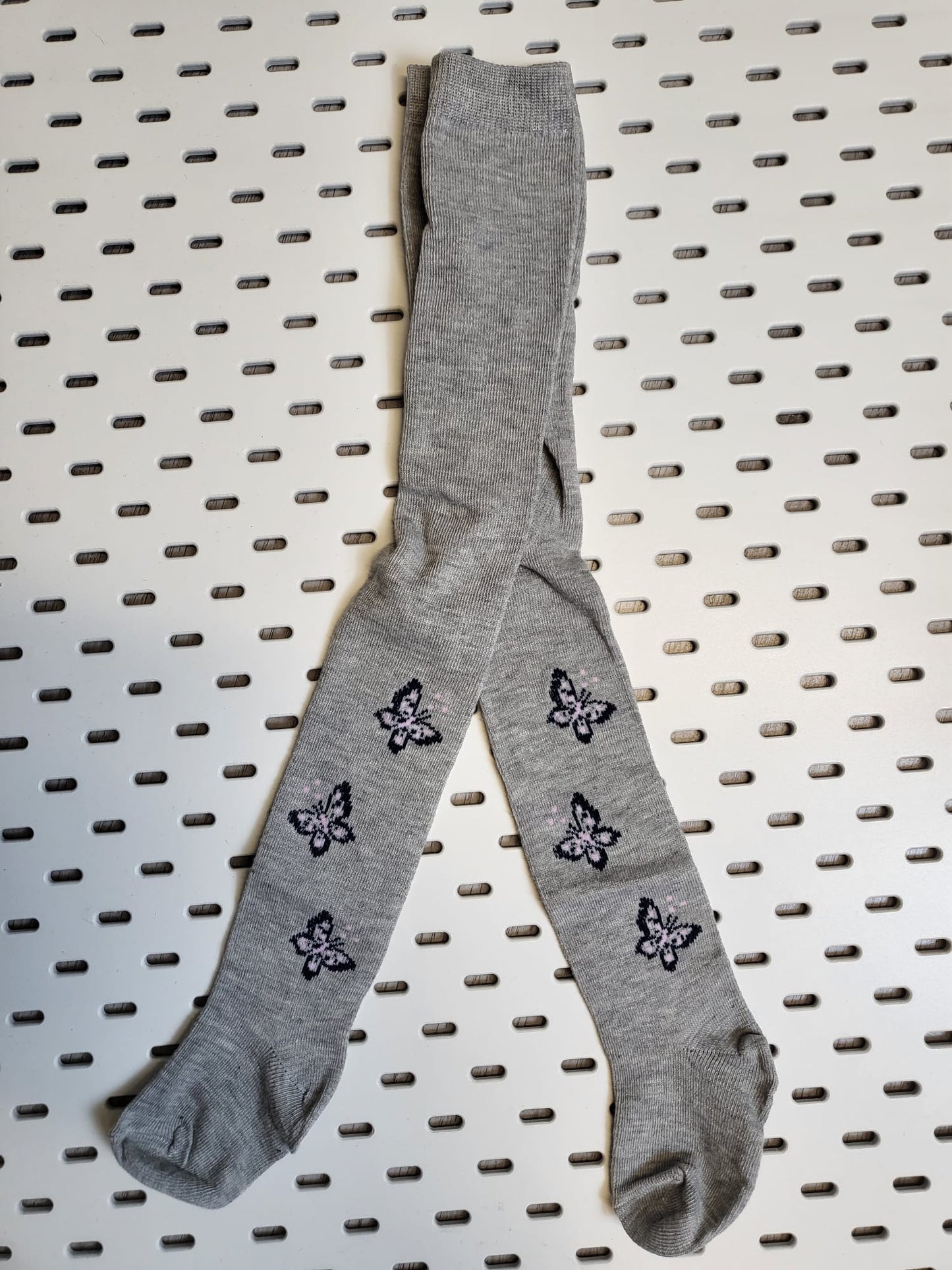 Strumpfhose Mädchen Grau Schmetterling GR 86-128