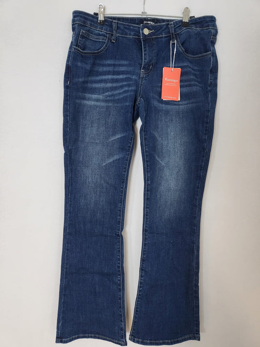 Flamingo Jeans leichte Waschung mit Schlag Gr L 040