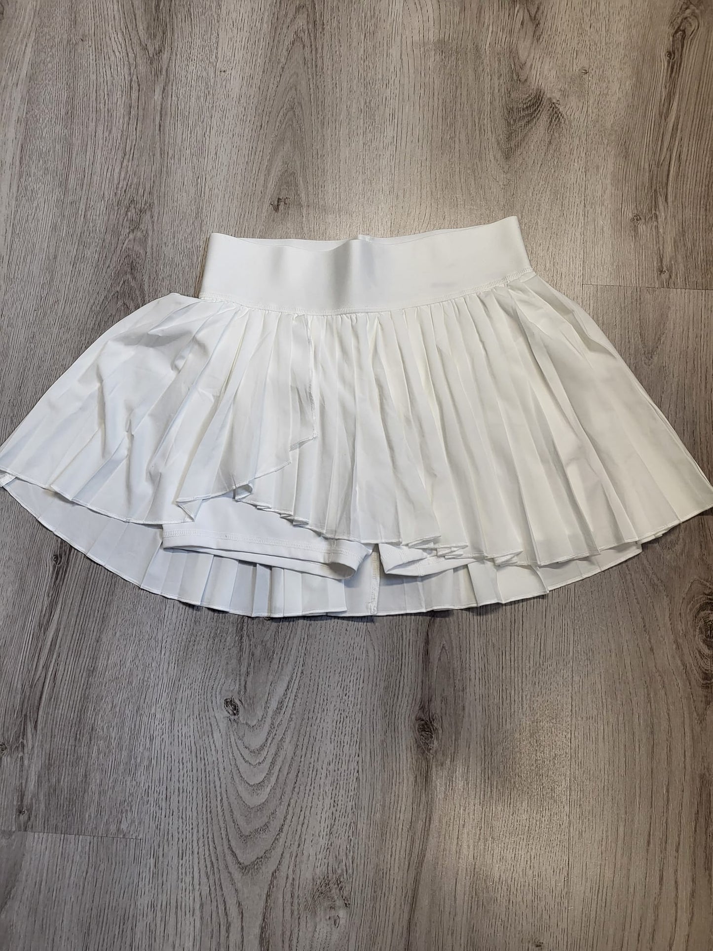 Halara Faltenrock mit Hose Gr S Weiß, 034