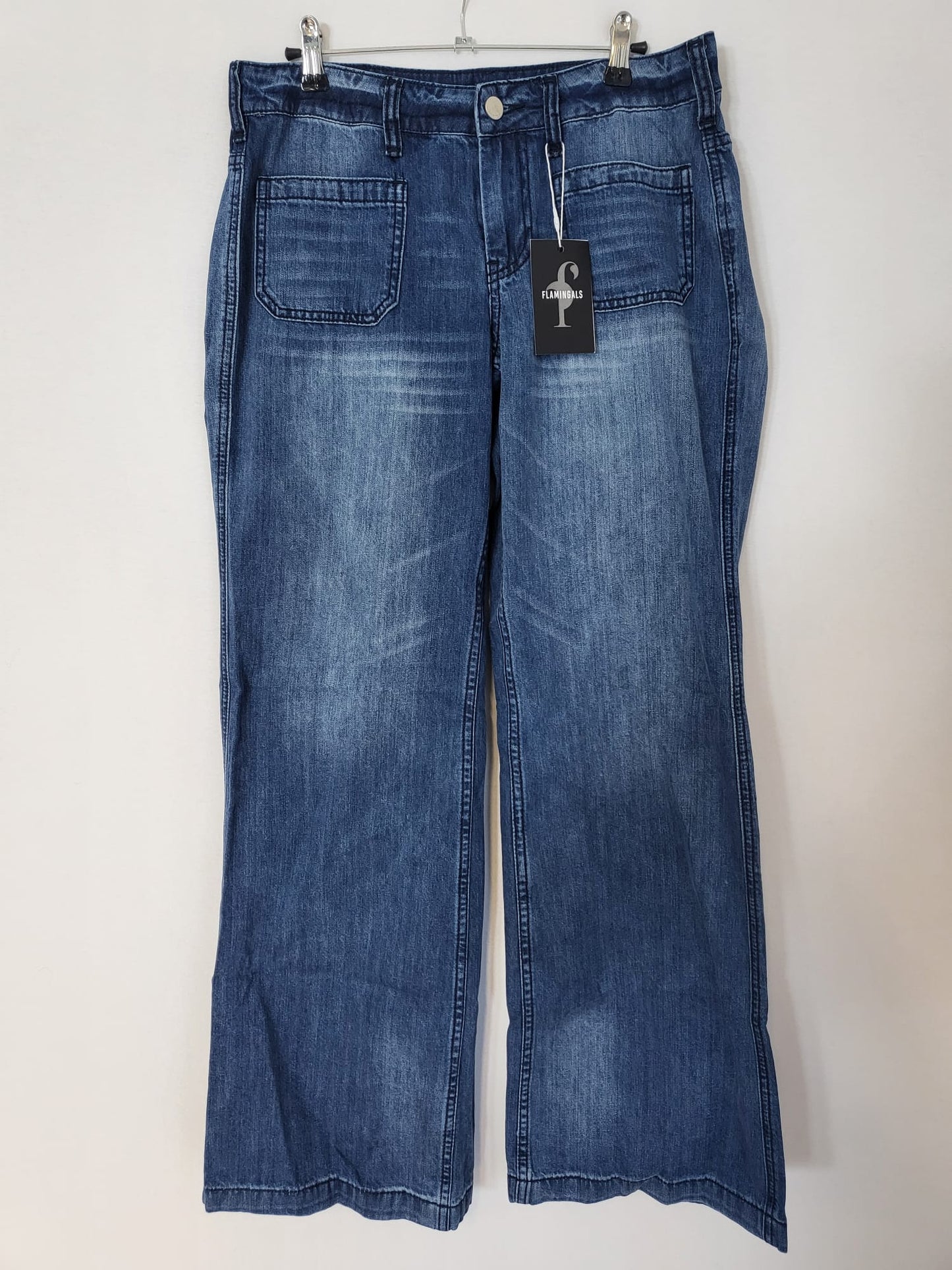 Flamingo Hose Gr SJeans mit weitem Bein, leichte Waschung  054