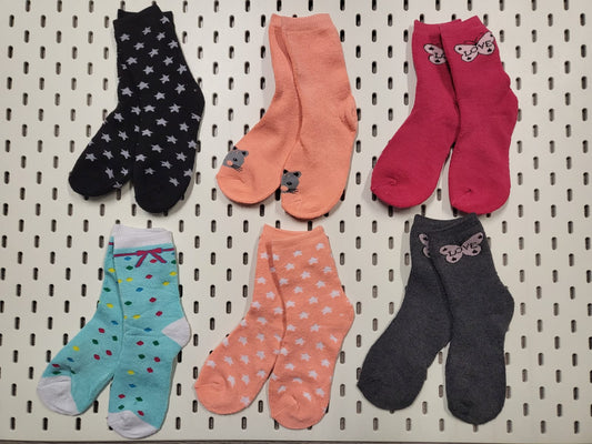 Baumwoll Kinder Socken mit Motiven Gr 24-32 (6er Pack)