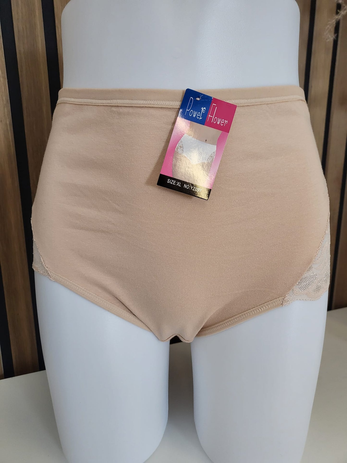 Bequemer Baumwoll-Slip mit seitlicher Spitze XL-4XL