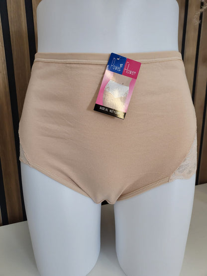 Bequemer Baumwoll-Slip mit seitlicher Spitze XL-4XL