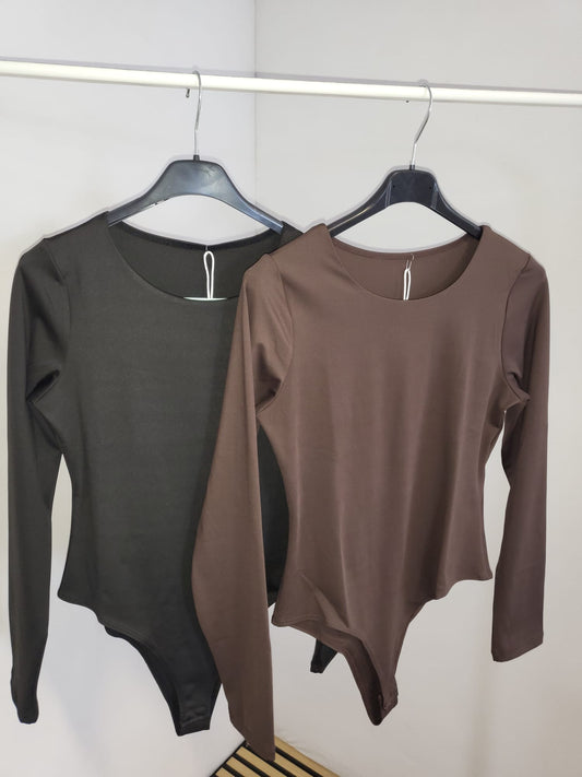 🖤 Basic Langarm-Body – Figurbetont Vielseitig