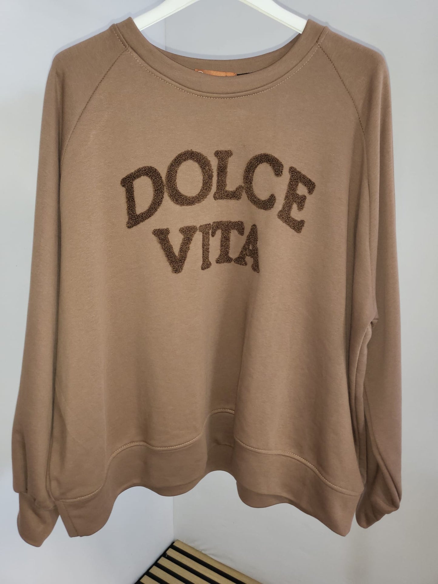 🤎 Oversized Botique Pullover „DOLCE VITA“ – Made in Italy 🇮🇹